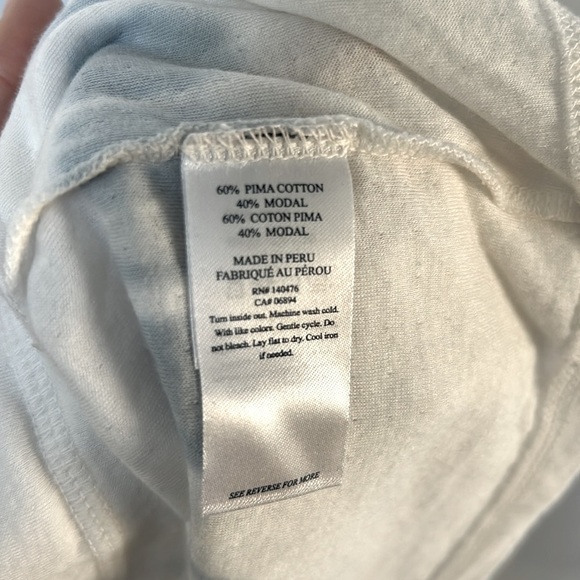 Faherty Womens Zuma Cloud Cotton Tee Breaker Tie Dye Blue Short Sleeve XS - Picture 6 of 7